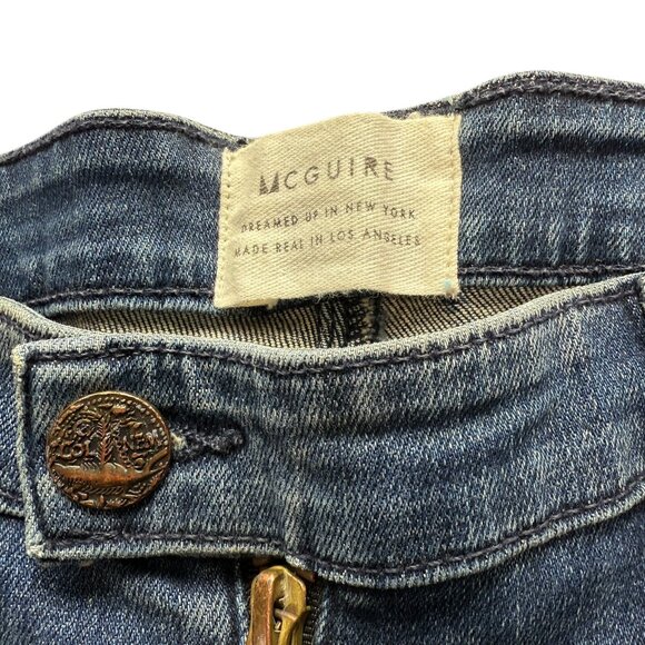 MCGUIRE Anthropologie Jeans Size Women's 31.  Gotham Slim.  Zip Fly USA Made - Picture 5 of 16